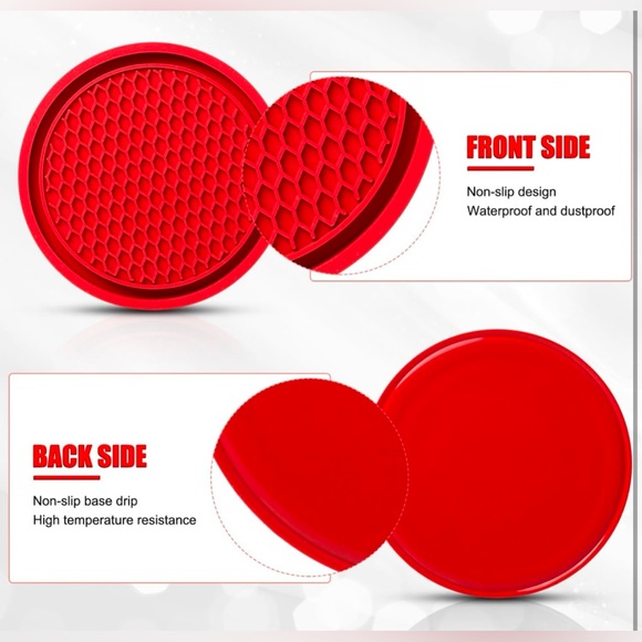 2 Car Cup Holder Coaster with 1 Push Start Button Bling [3Pcs], Bling Crystal - Picture 3 of 7